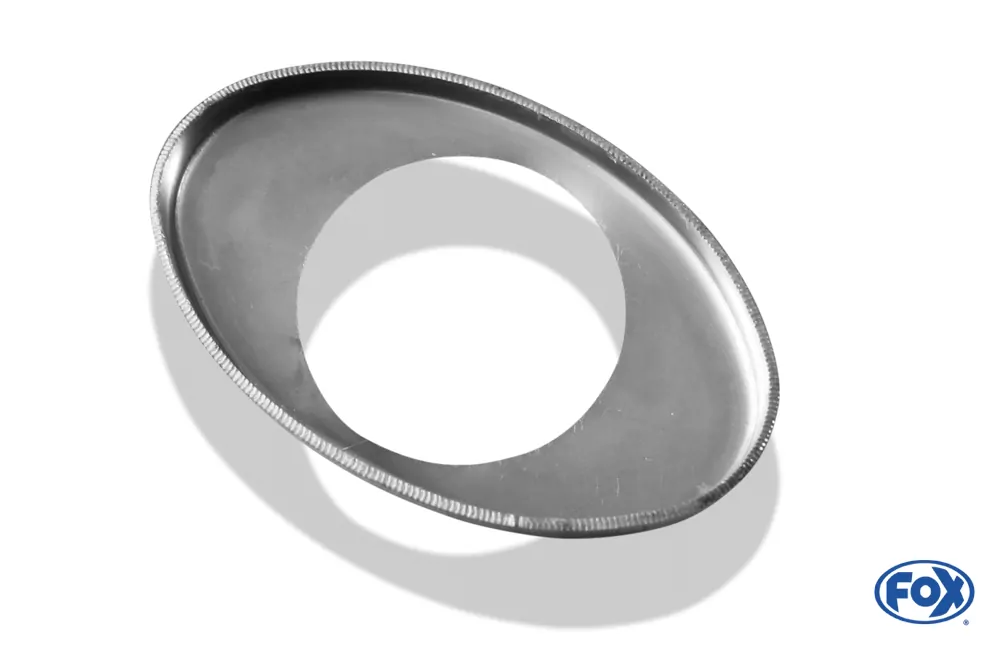 Deckel aufgestellt für Endrohr oval  86x54mm - Loch: 40mm