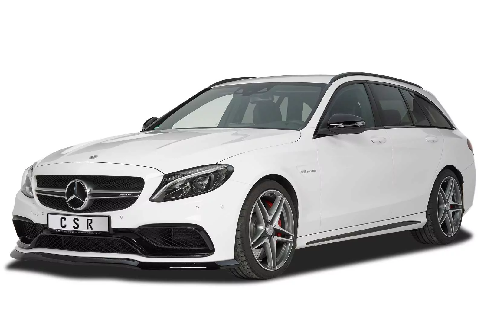 Cup-Spoilerlippe mit ABE für Mercedes C-Klasse 205 C63 AMG CSL201-M Carbon Look (matt)