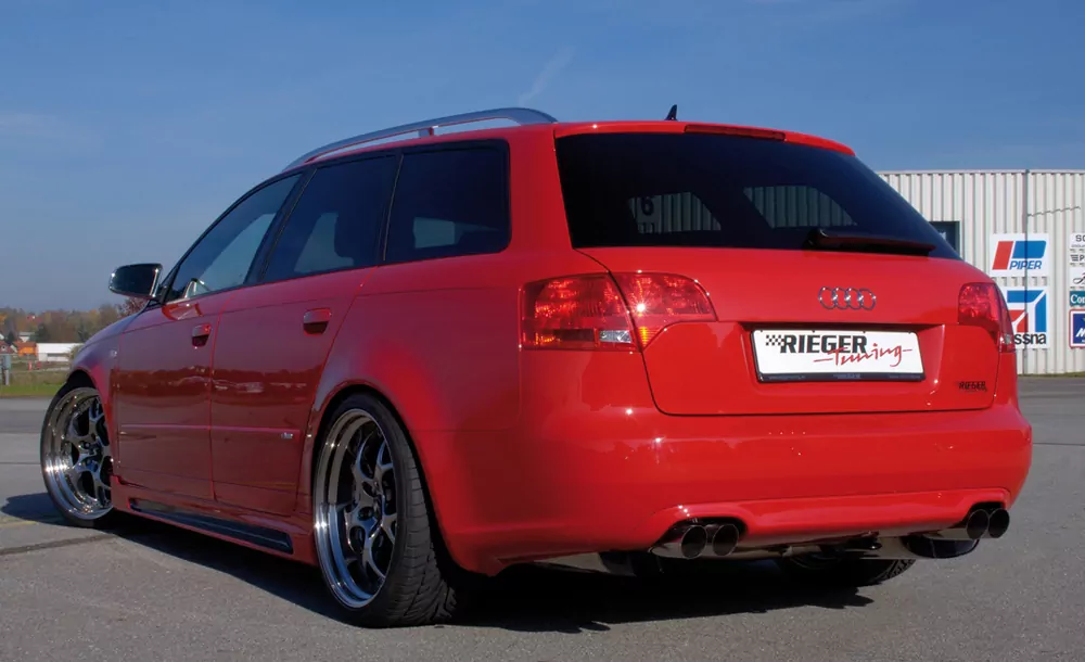 Rieger Heckeinsatz für Audi A4 (8E) Typ B7 - Avant 11.04- (ab Facelift) carbon optik