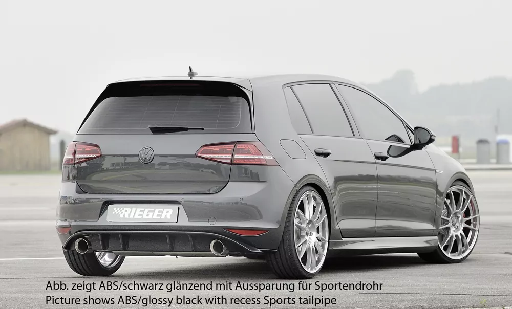 Rieger Heckeinsatz für VW Golf 7 GTI - 3-tür. 04.13-12.16 (bis Facelift) carbon optik