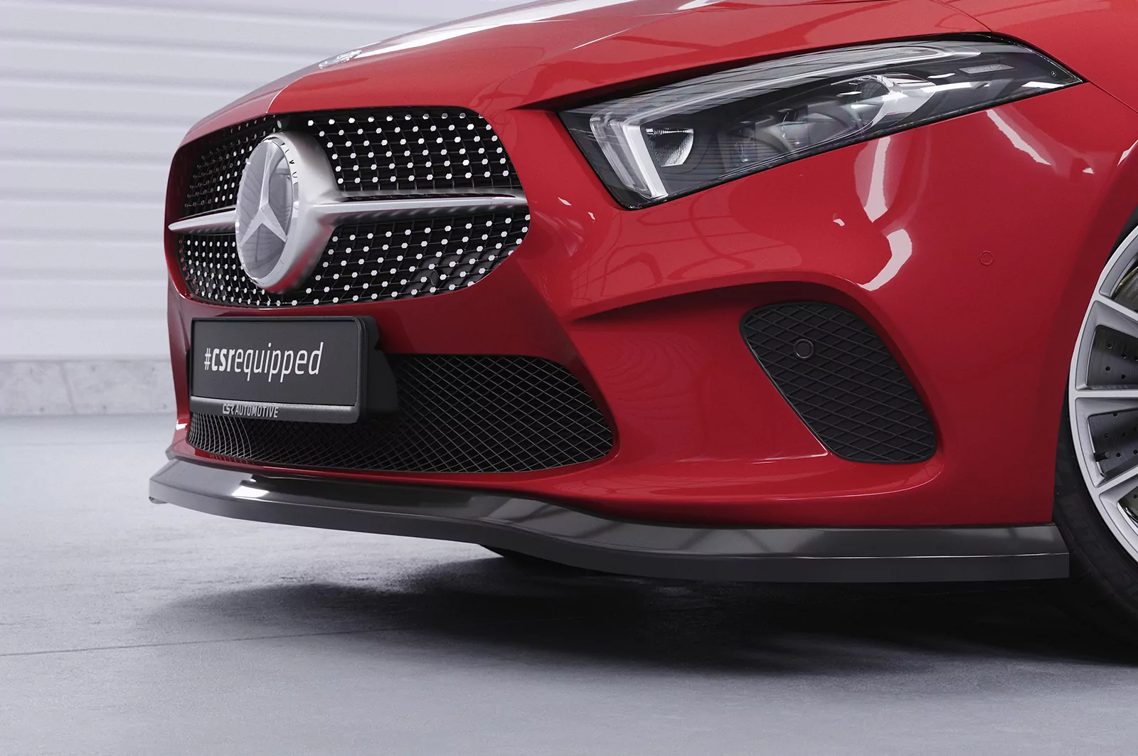 Cup-Spoilerlippe mit ABE für Mercedes A-Klasse W177 CSL312 Strukturiert (schwarz matt)