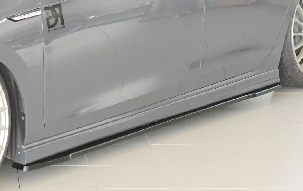 Rieger Seitenschweller links ansatz glanz schwarz für VW Leon FR (5F) 5-tür. (ST/Kombi) 01.17- (ab Facelift)