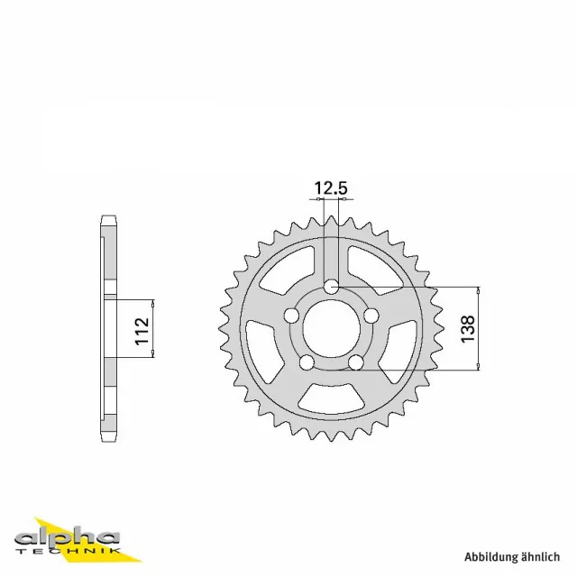 EK-Chain Kettensatz 525 MVXZ-2 für Honda CBR650F ab Modelljahr 2014- und CB650R ab Modelljahr 2019- Farbe Orange
