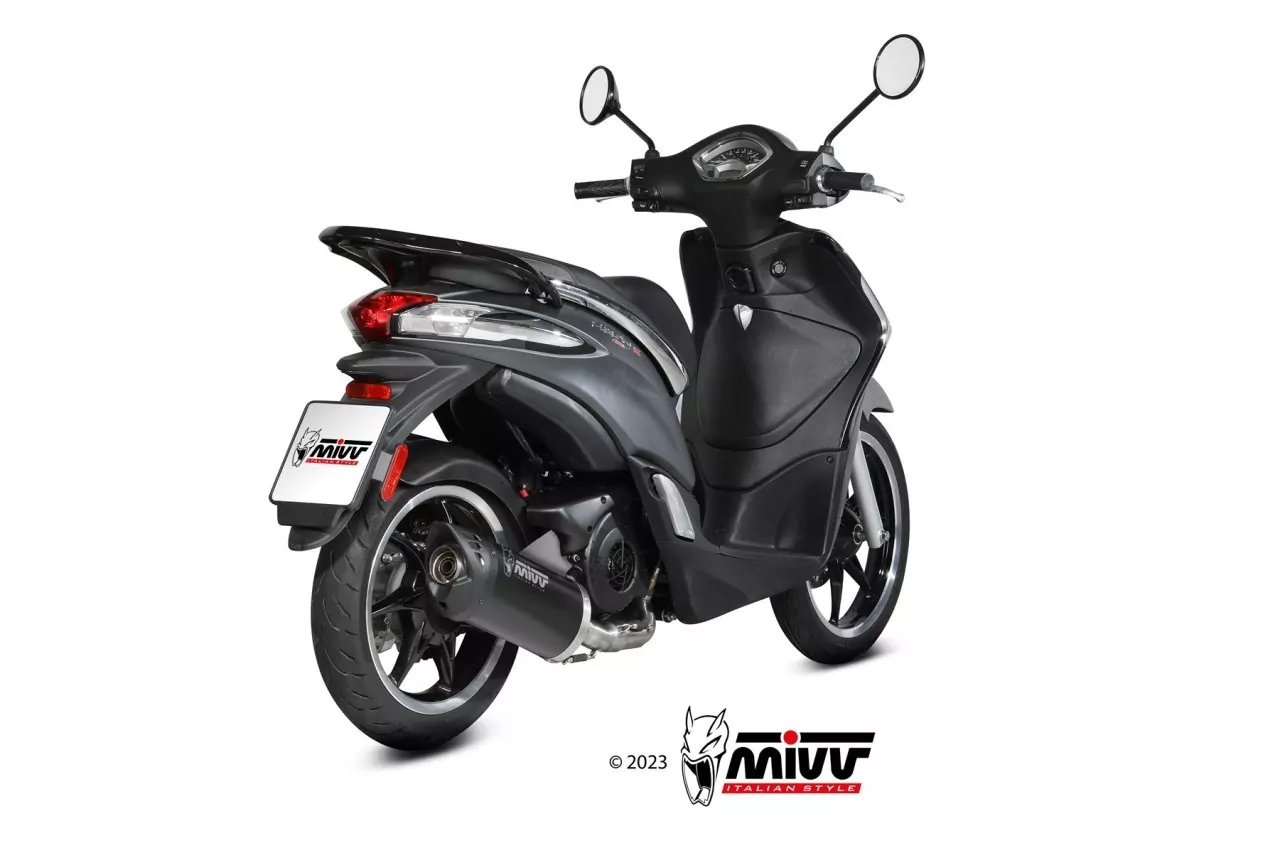 MIVV MOVER Edelstahl Schwarz PIAGGIO LIBERTY 125 19-23