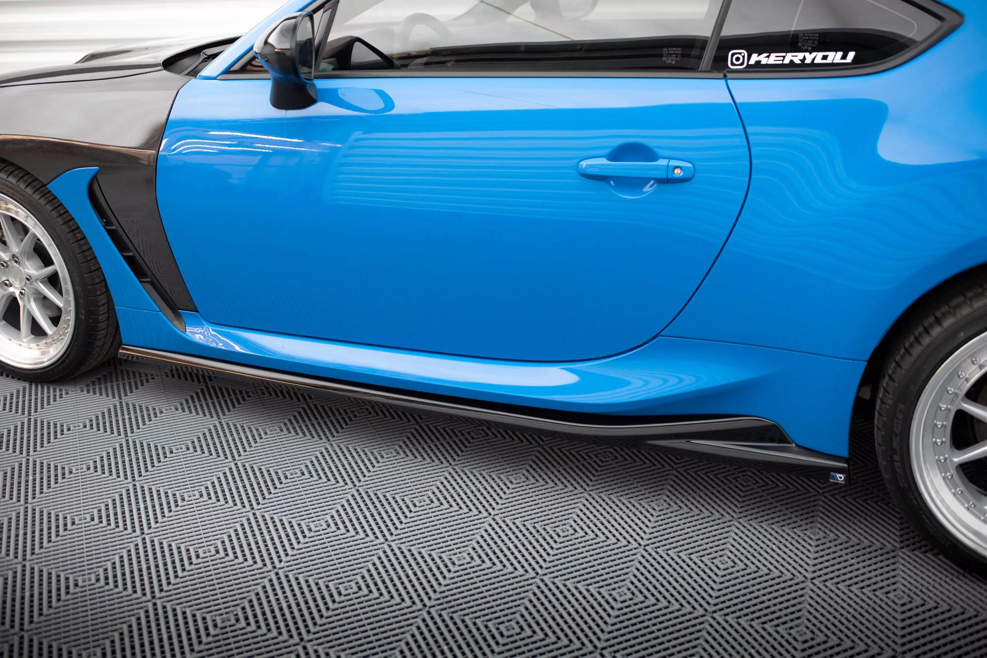 Seitenschweller Ansatz Für V.1 Für Toyota GR86 Mk1 Schwarz Hochglanz