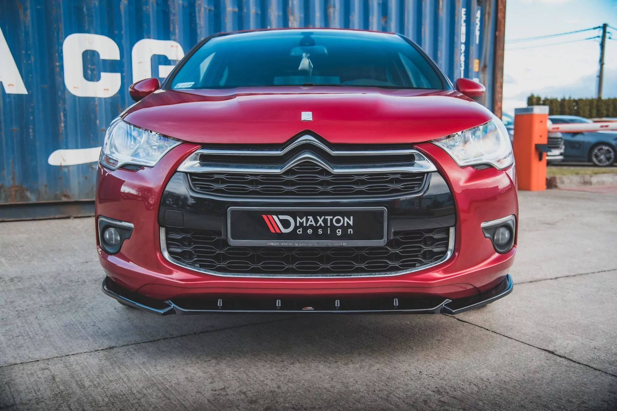 Front Ansatz Für Citroen DS4 Schwarz Hochglanz