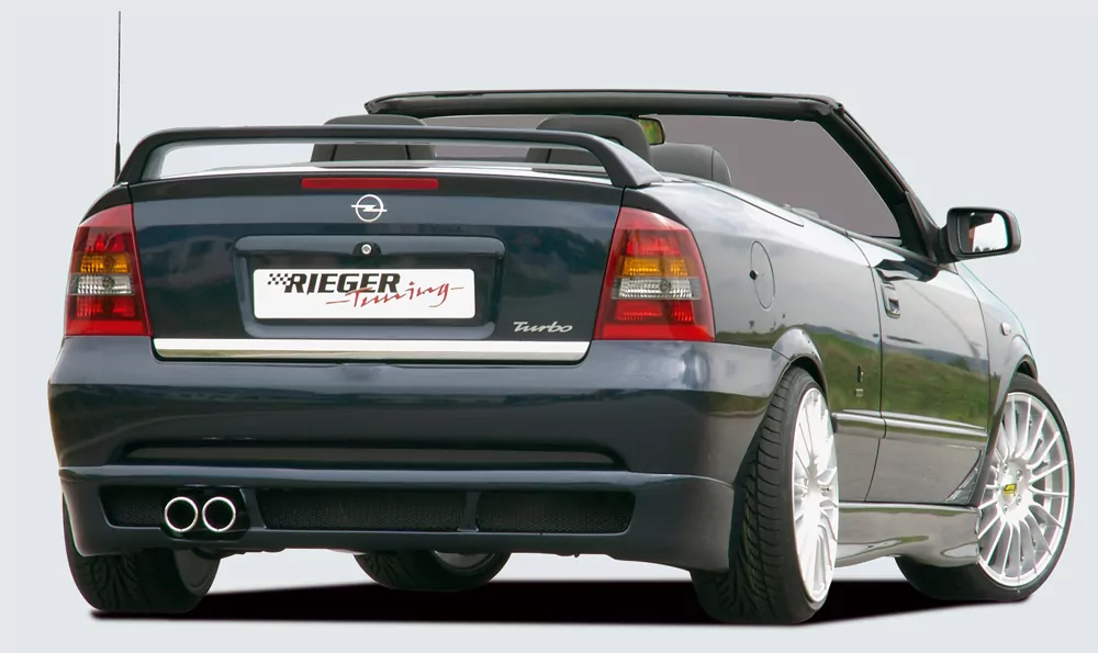 Rieger Heckansatz für Opel Astra G - Coupé  passt auch bei Cabrio carbon optik