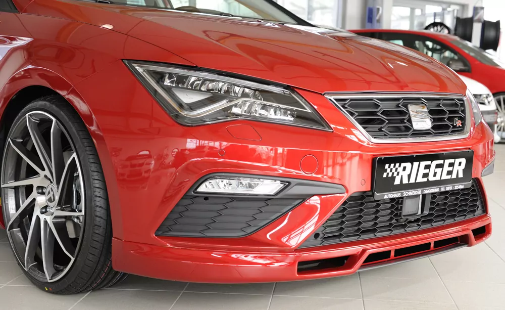 Rieger Spoilerlippe für Seat Leon Cupra (5F) - 3-tür. (SC) 01.17- (ab Facelift) carbon optik