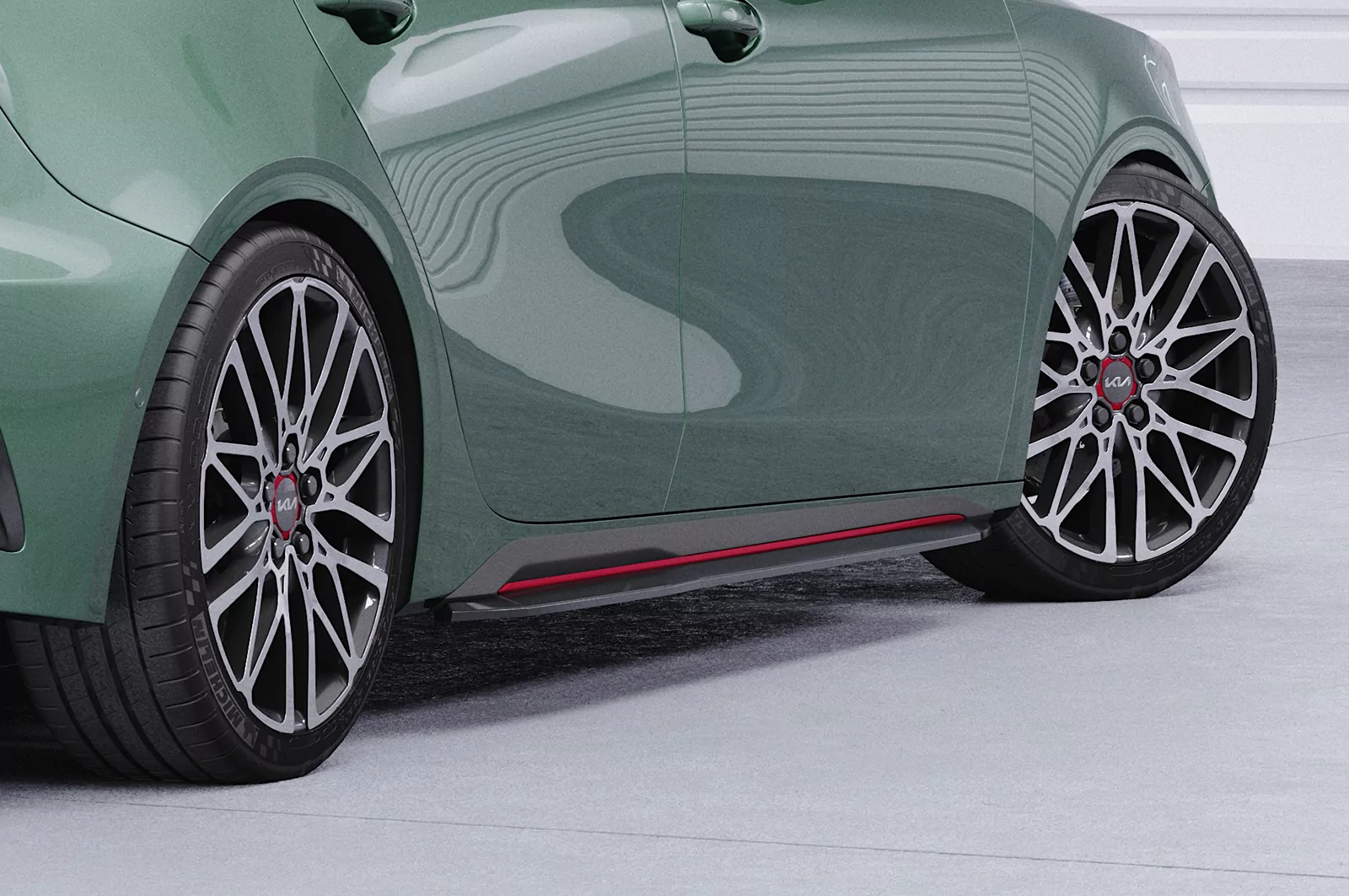 Seitenschweller für Kia Pro Ceed (CD) GT SS575 Schwarz Strukturiert