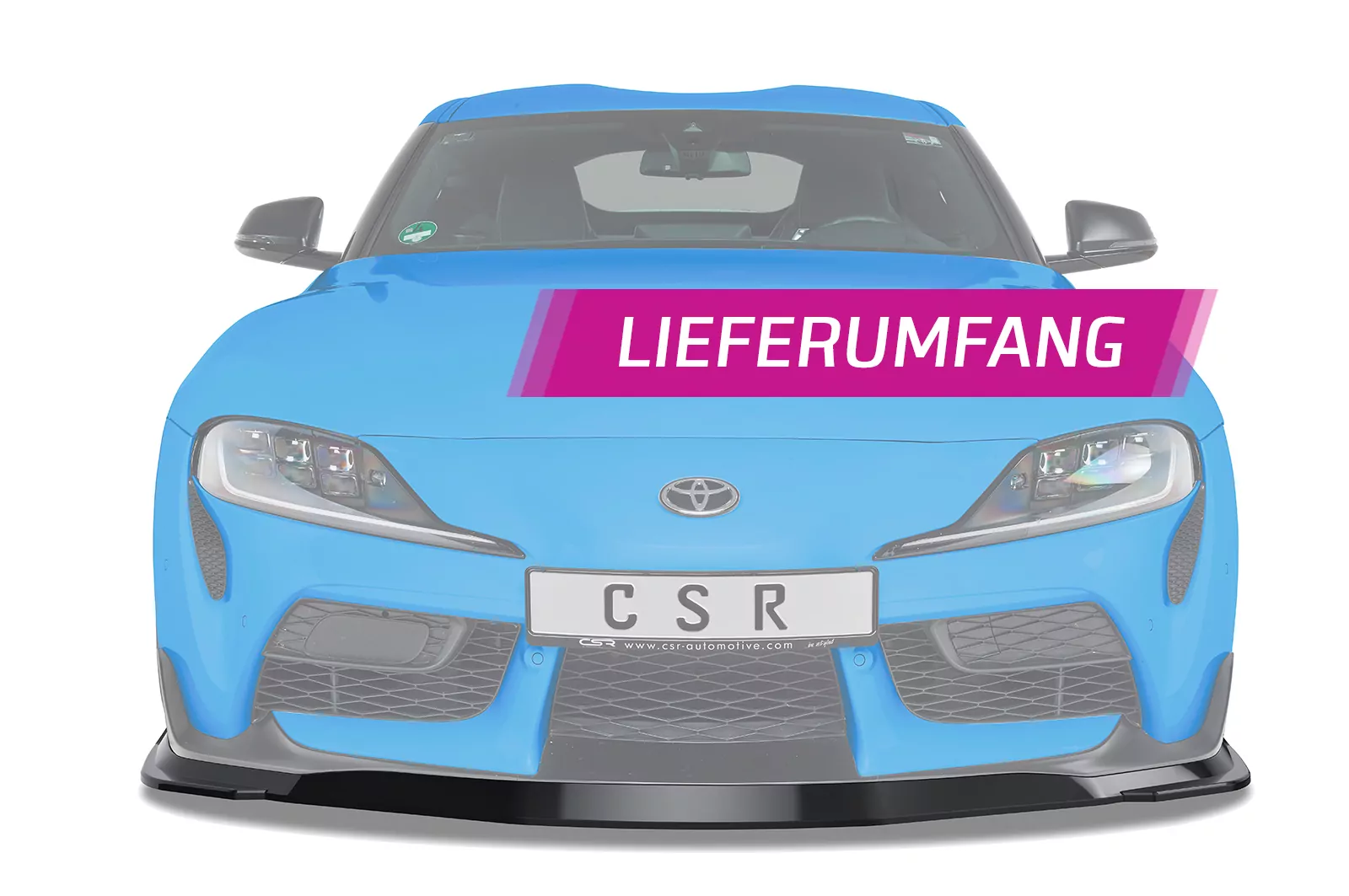 Cup-Spoilerlippe mit ABE für Toyota GR Supra (A90) Lackierfreundlich (schwarz matt)