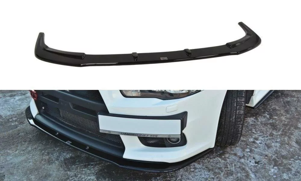 Front Ansatz Passend Für V.1 Passend Für Mitsubishi Lancer Evo X Schwarz Hochglanz Schwarz Hochglanz