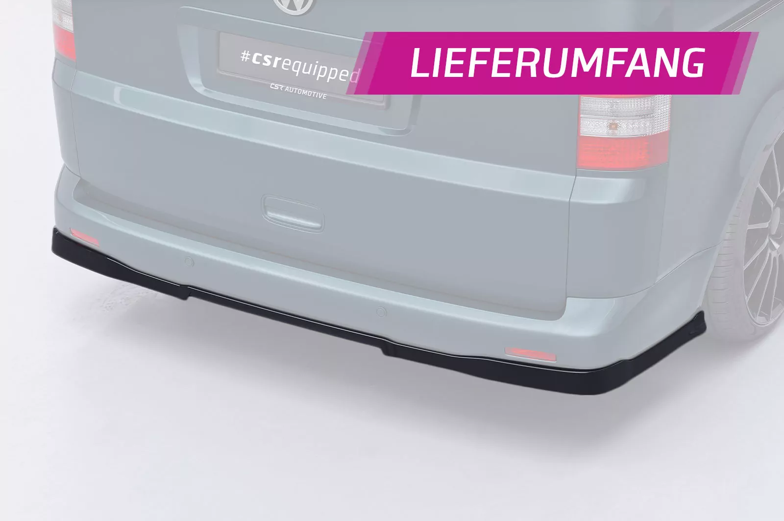 Heckansatz für VW T5 HA269 Strukturiert (schwarz matt)