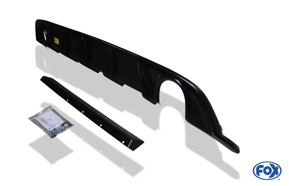 VW Golf VII Facelift starre Hinterachse - Einsatz matt  Endschalldämpfer rechts/links - 1x90 Typ 25 rechts/links inkl. Heckeinsatz schwarz matt