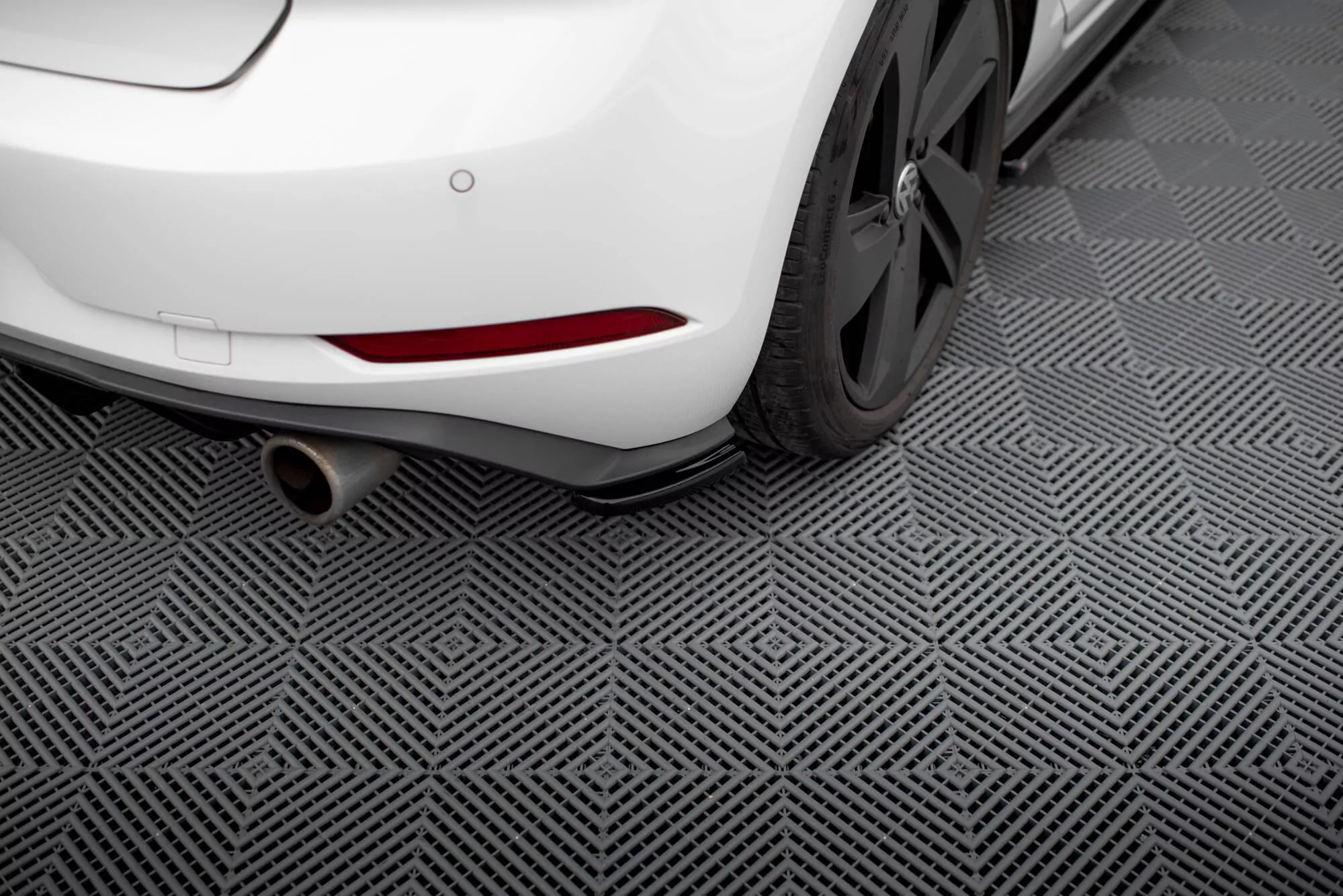 Heck Ansatz Flaps Diffusor Passend Für Diffusor Passend Für VW GOLF 7 GTI FL Schwarz Hochglanz Schwarz Hochglanz