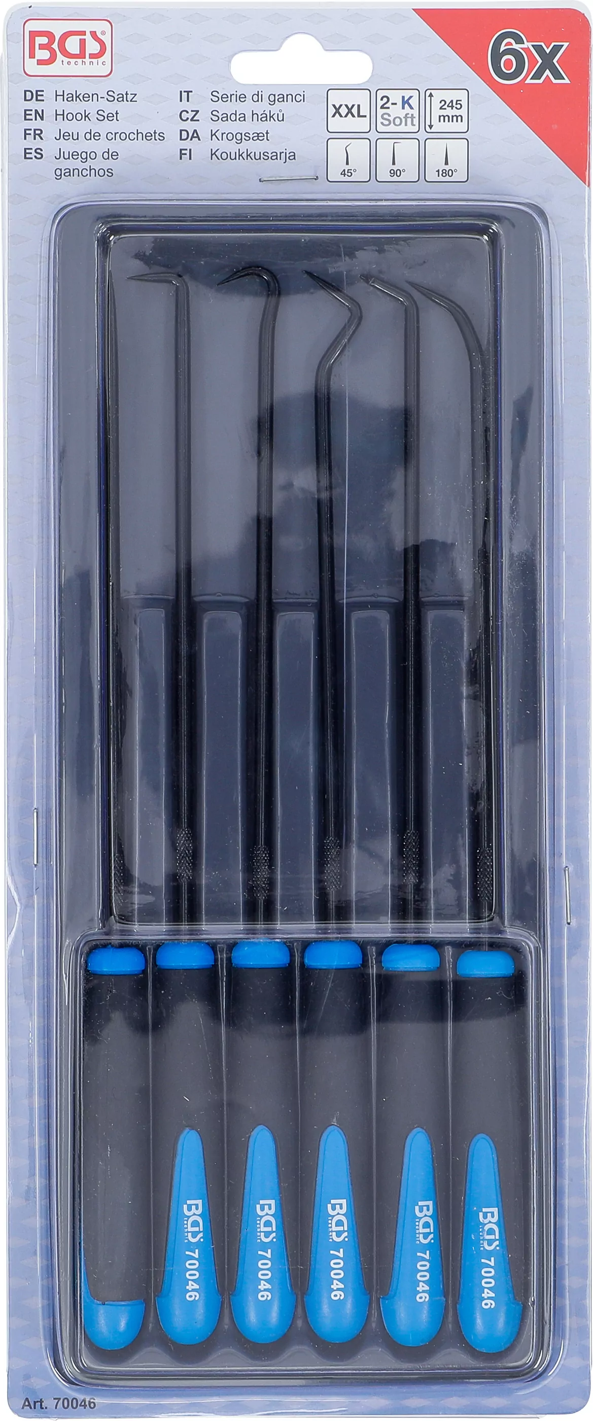 Haken-Satz | extra lang | 245 mm | 6-tlg.