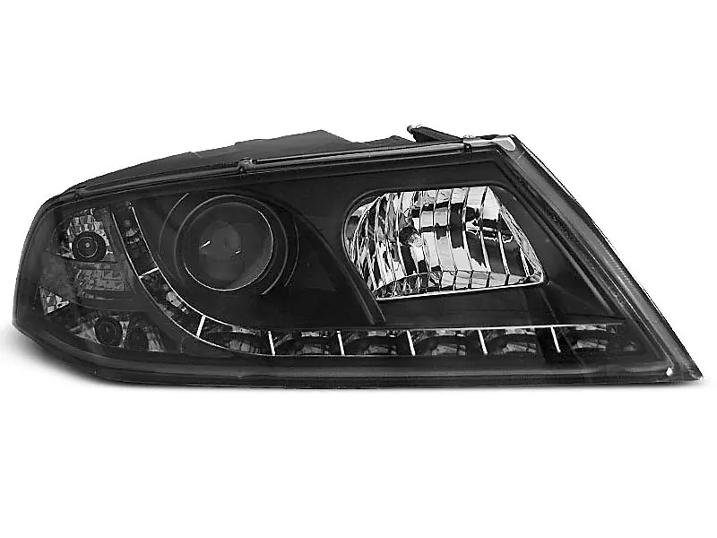 HEADLIGHTS DAYLIGHT BLACK fits SKODA OCTAVIA 2 03.04- 08