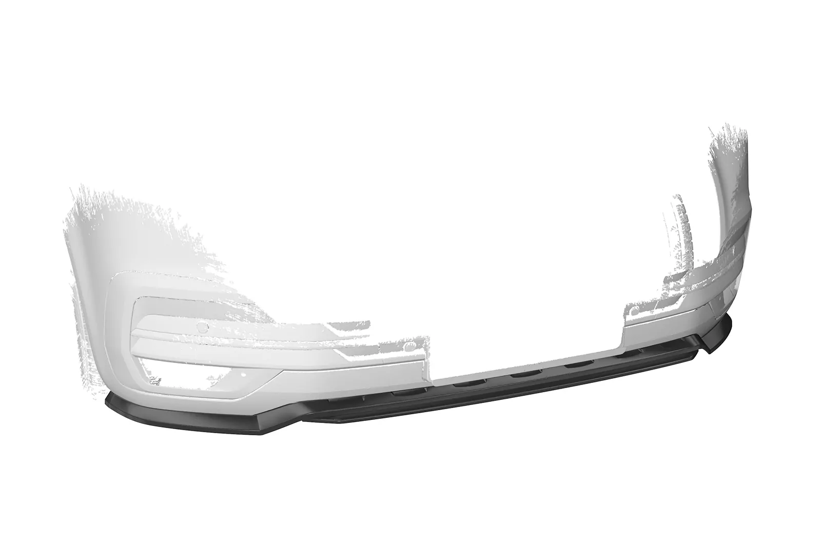 Cup-Spoilerlippe mit ABE für VW T6.1 CSL671 Schwarz Strukturiert