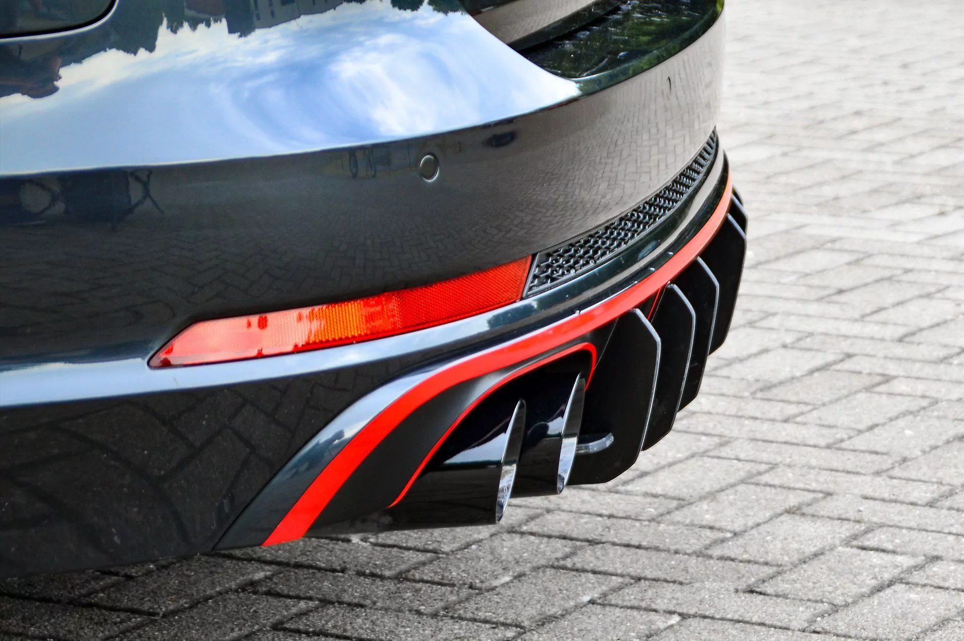 Gefräster Heckansatz aus ABS für Audi S4 B9