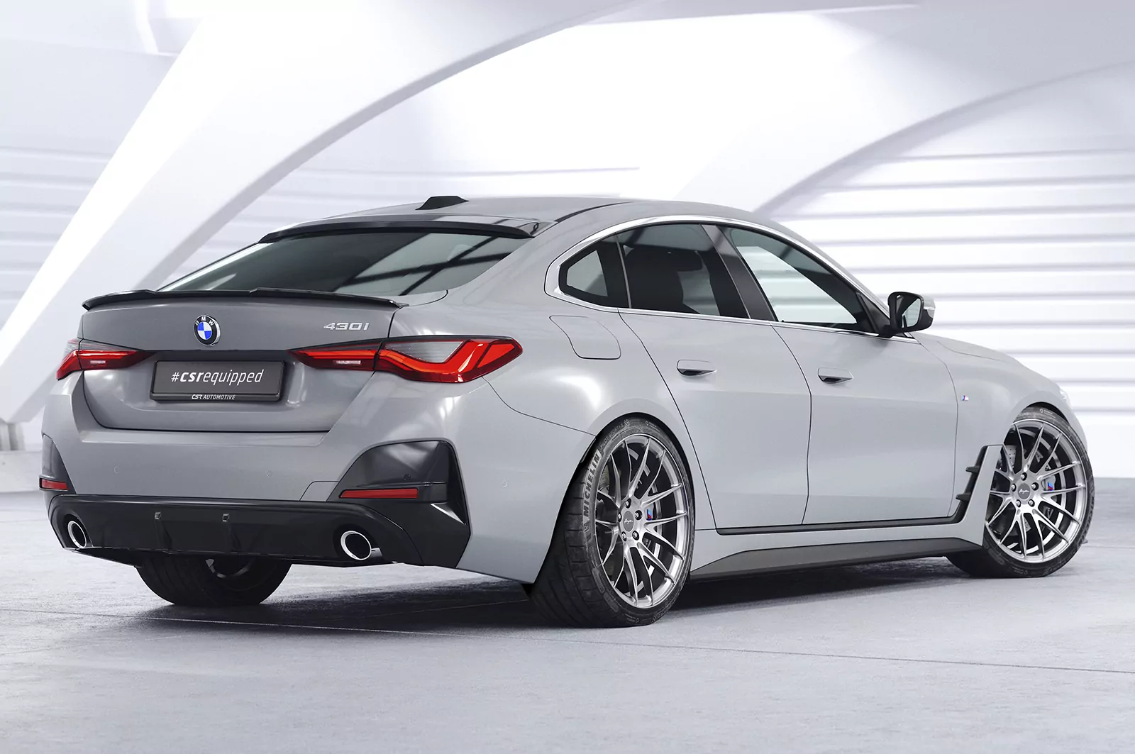 Heckflügel mit ABE für BMW 4er / i4 G26 Gran Coupe HF926 Schwarz Strukturiert