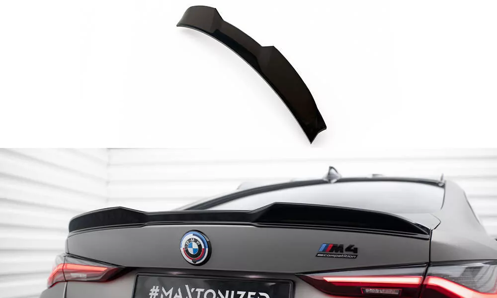 Spoiler CAP Für 3D BMW M4 G82 / M440i G22 / 4 M-Paket G22 Schwarz Hochglanz