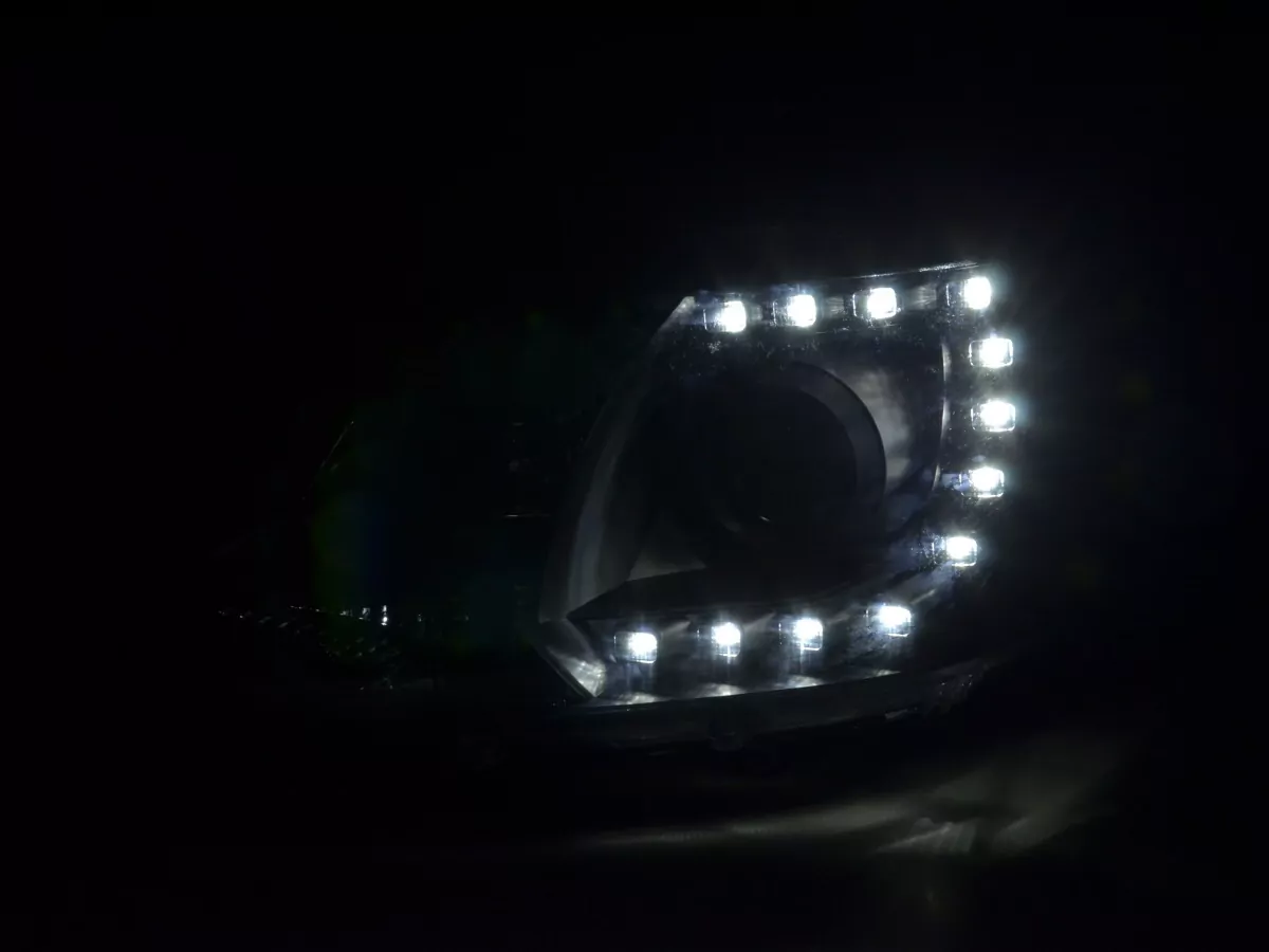 Scheinwerfer Set Daylight LED Tagfahrlicht VW Bus T5 Bj. ab 2009 schwarz