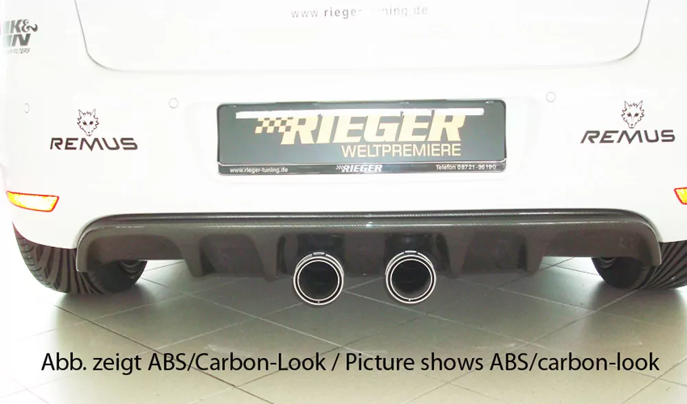 Rieger Heckeinsatz für VW Golf 6 - 5-tür. 10.08- carbon optik