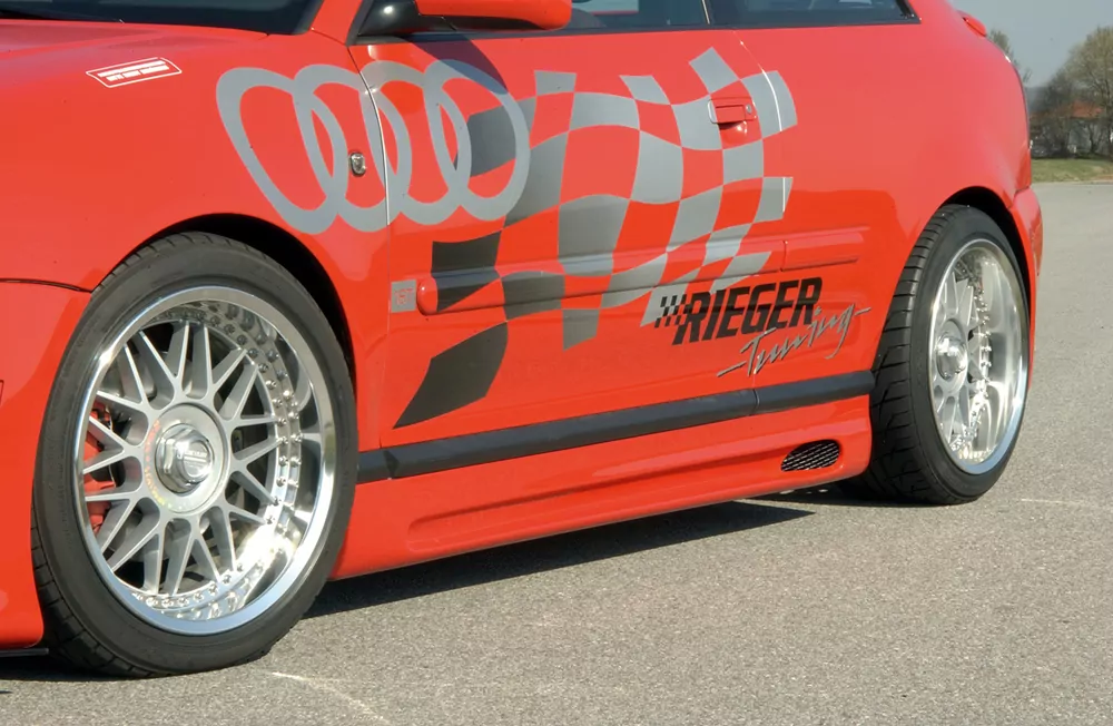 Rieger Seitenschweller links    matt schwarz für Audi A3 (8L) 3-tür.