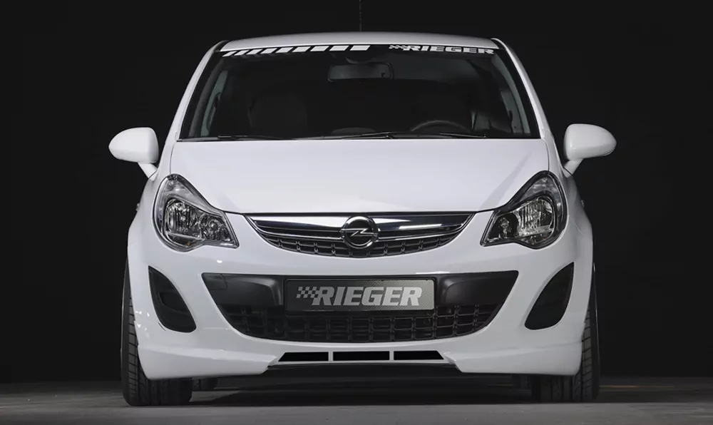 Rieger Spoilerlippe für Opel Corsa D - 5-tür. 01.11- (ab Facelift) carbon optik