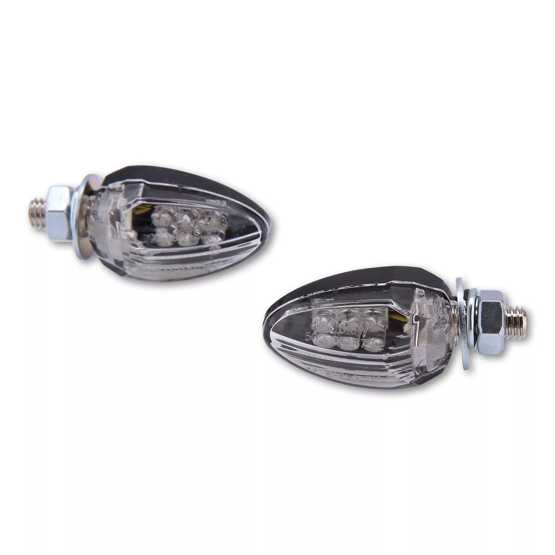 HIGHSIDER smart Drop LED Blinker Gehäuse Schwarz / Linse Klar (Paar), Vorn & Hinten