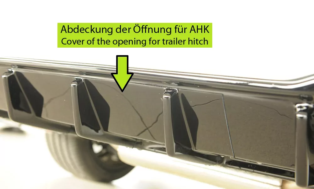 Rieger Heckeinsatz (für Fzg. mit AHK) glanz schwarz für Ford Focus 4 ST (DEH) 5-tür. (Turnier) 04.22- (ab Facelift)