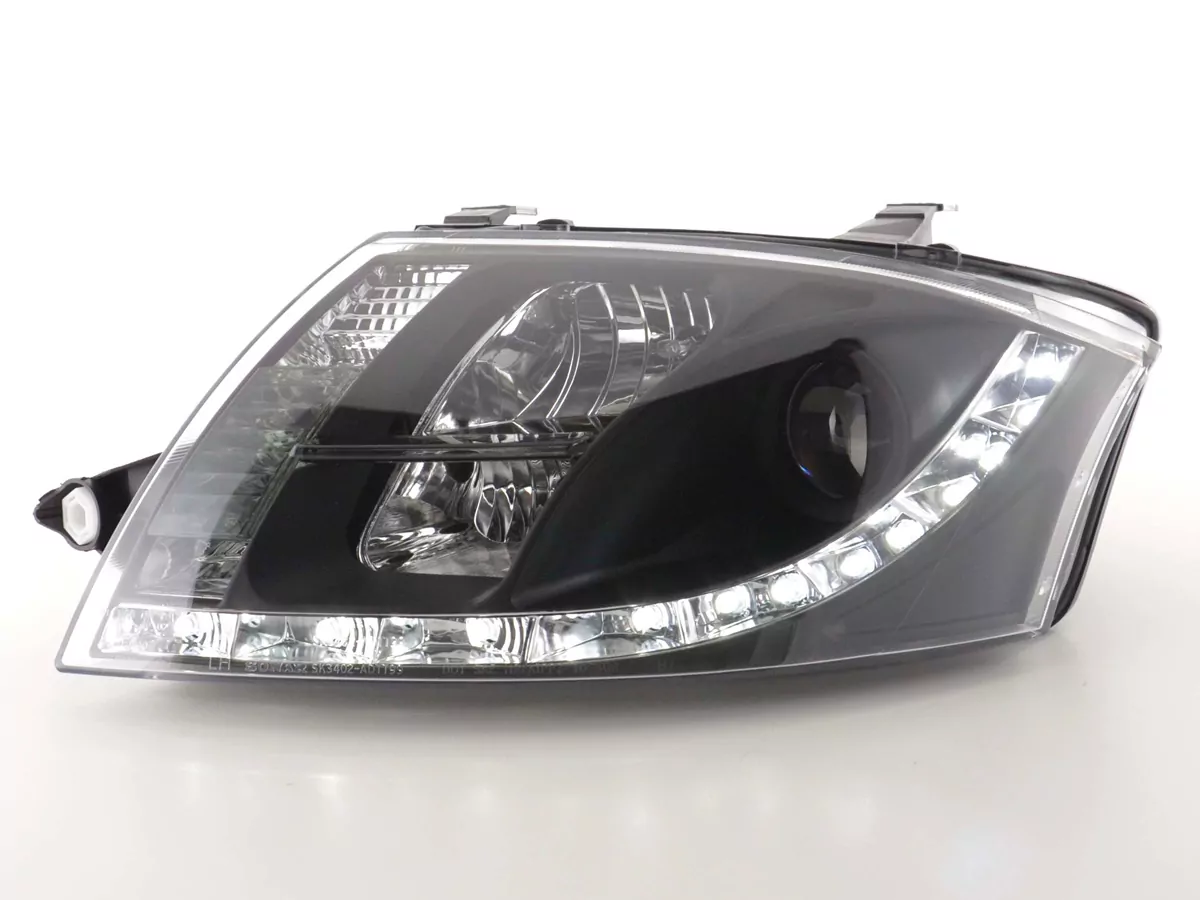 Scheinwerfer Set Daylight LED Tagfahrlicht Audi TT Typ 8N Bj. 98-06 schwarz