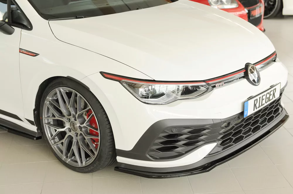 Rieger Spoilerschwert nur für GTI Clubsport glanz schwarz für VW Golf 8 GTI Clubsport 5-tür. 10.20-03.24 (bis Facelift)