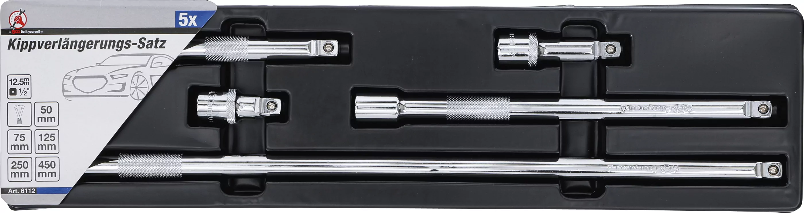 Kippverlängerungs-Satz | 12,5 mm (1/2") | 5-tlg.