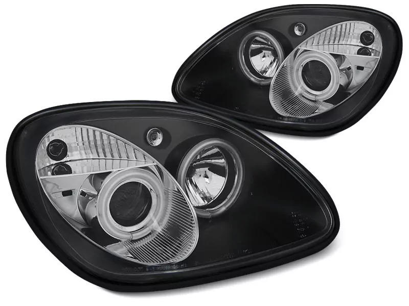 HEADLIGHTS ANGEL EYES BLACK fits MERCEDES R170 SLK 04.96-04