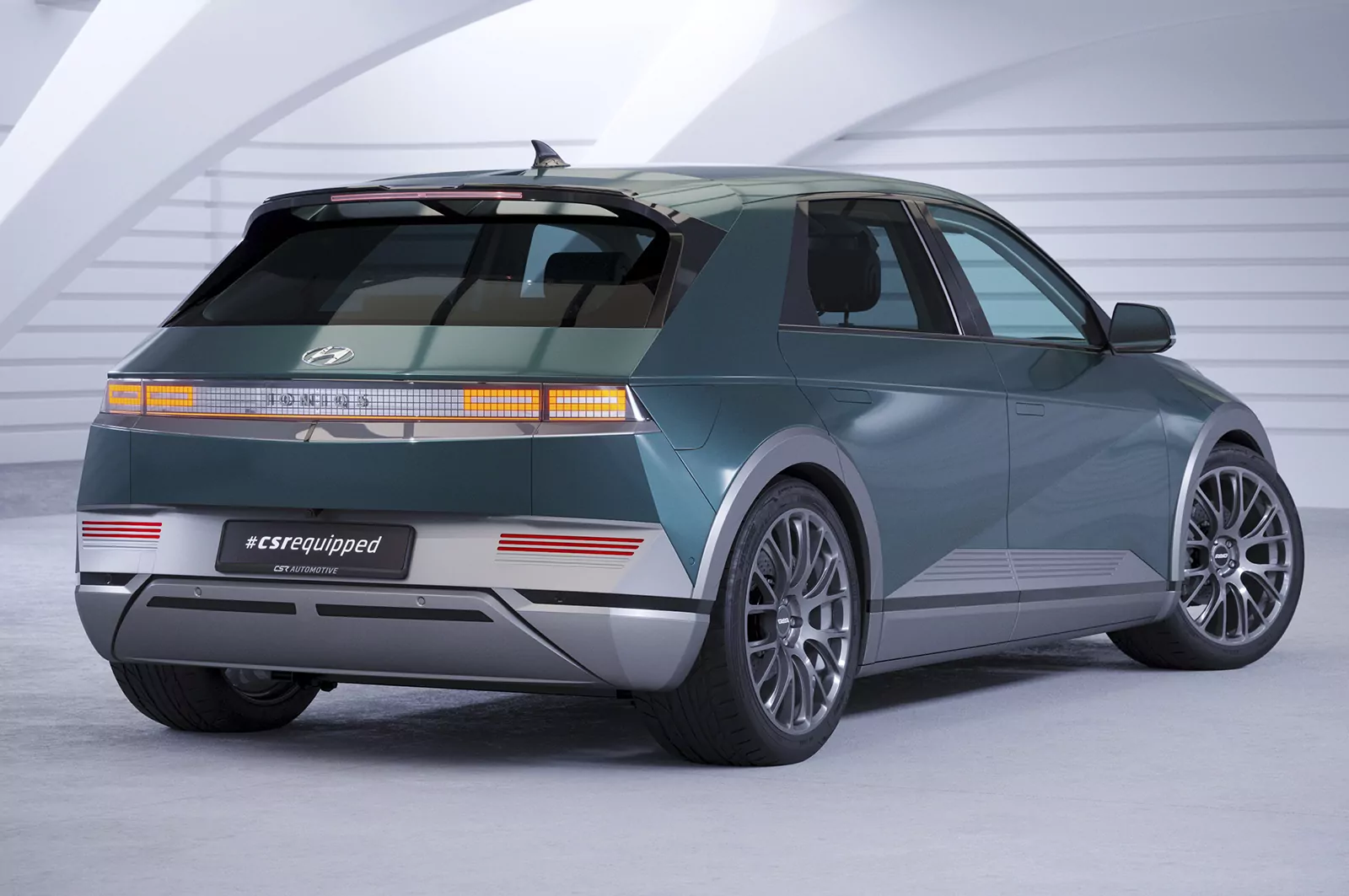 Heckflügel mit ABE für Hyundai Ioniq 5 HF018 Schwarz Strukturiert