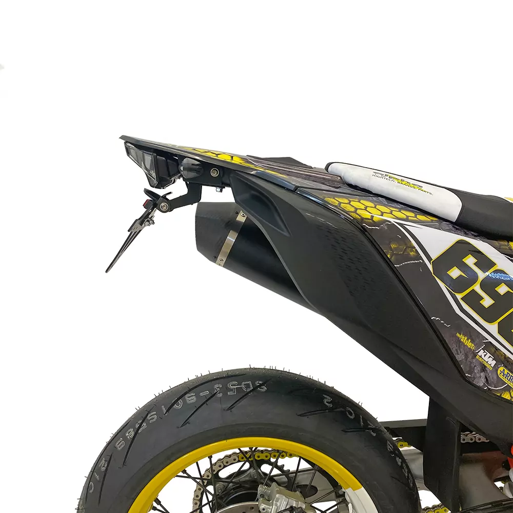alpha Technik Kennzeichenhalter für KTM 690SMC R; Typ KTM690LC4; Modelljahr 2019-