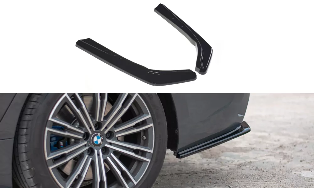 Heck Ansatz Flaps Diffusor Passend Für Diffusor Passend Für BMW 3er G20 M Paket Schwarz Hochglanz Schwarz Hochglanz
