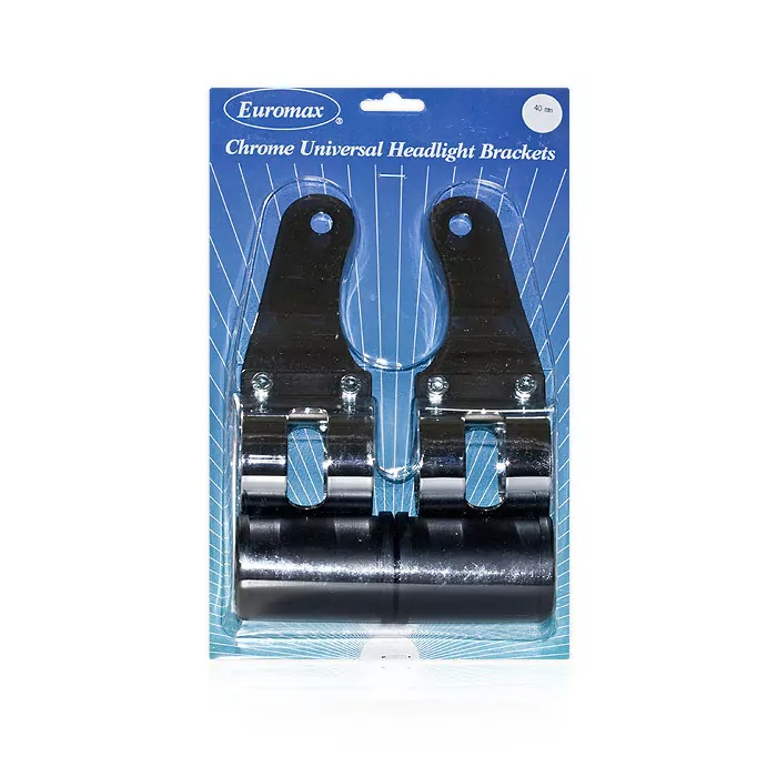 Lampenhalter | Uni | 38-42 mm |  Paar | chrom | verchromt mit Vibrationsgummi