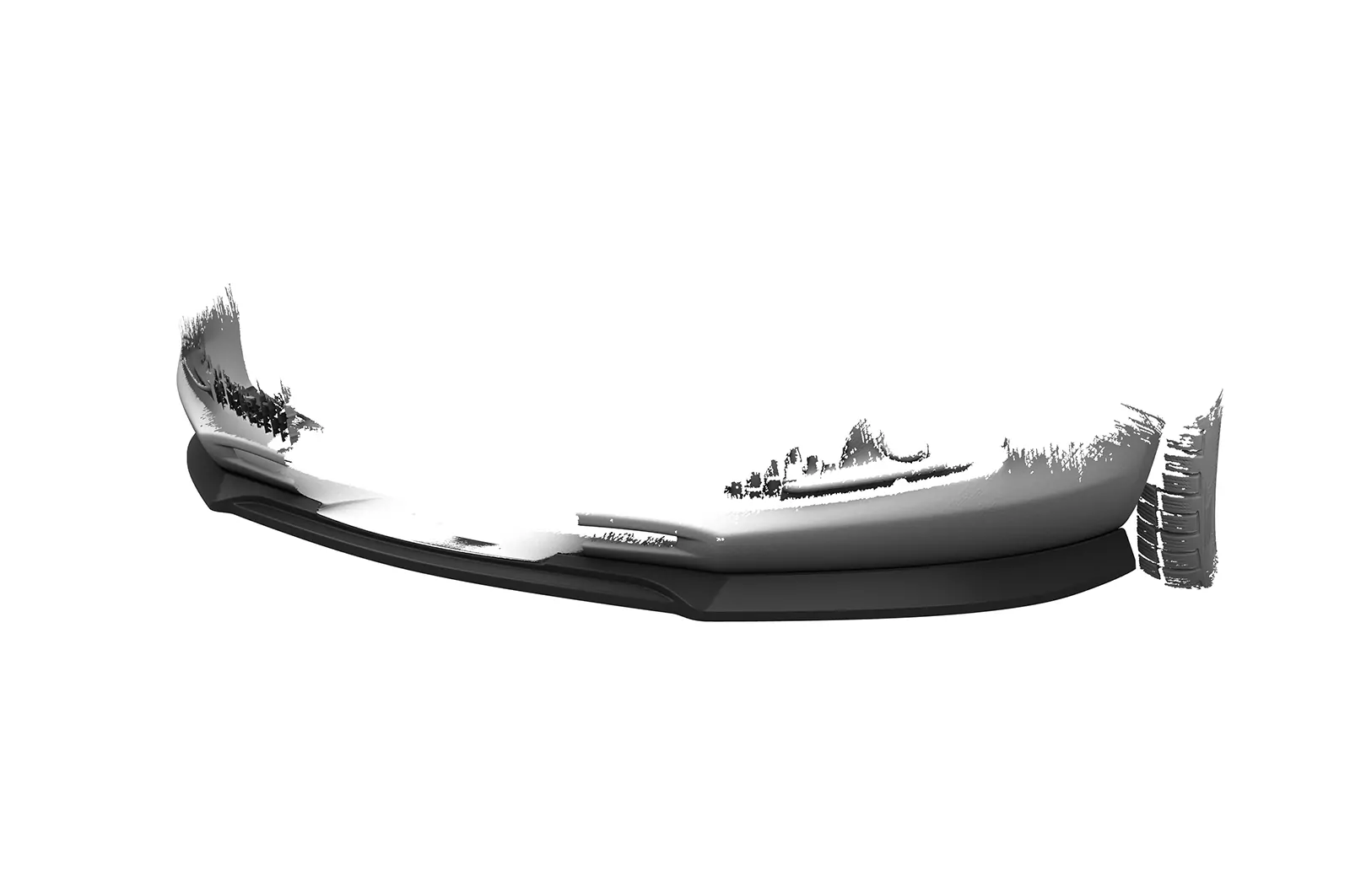 Cup-Spoilerlippe mit ABE für Lancia Ypsilon (846) CSL792 Schwarz Strukturiert