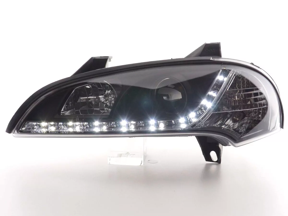 Scheinwerfer Set Daylight LED TFL-Optik Opel Tigra Bj. 95-03 schwarz