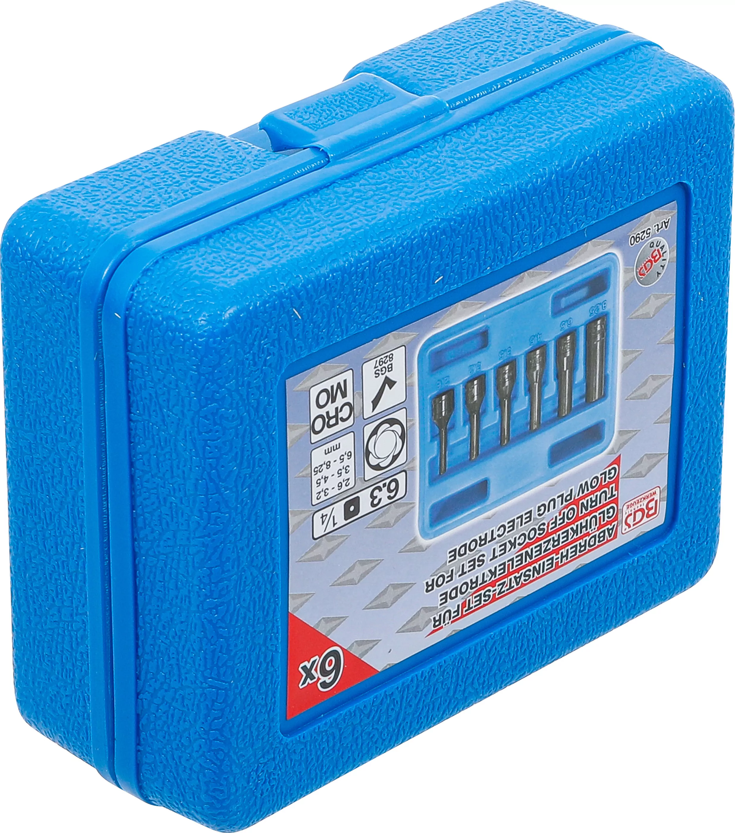 Abdreh-Einsatz-Satz für Glühkerzenelektrode | Antrieb Innenvierkant 6,3 mm (1/4") | 6-tlg.