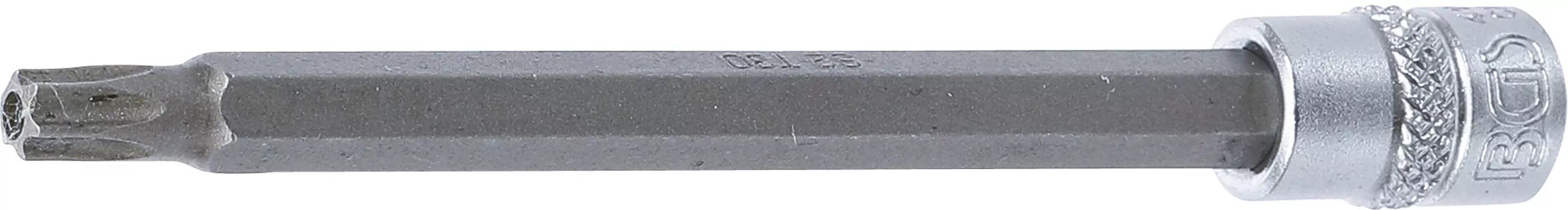 Bit-Einsatz | Länge 100 mm | Antrieb Innenvierkant 6,3 mm (1/4") | T-Profil (für Torx) mit Bohrung T30