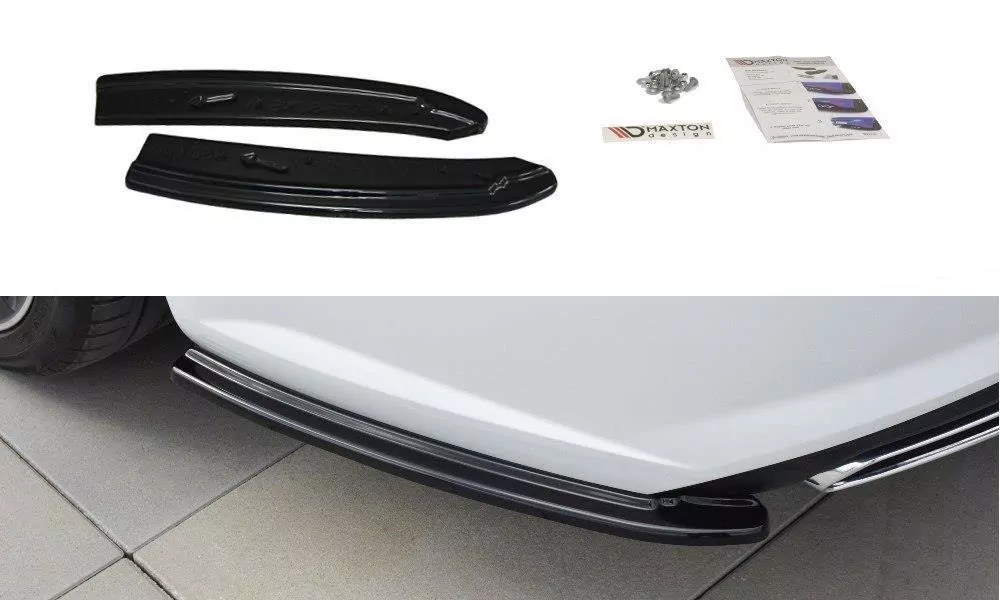 Heck Ansatz Flaps Diffusor Passend Für Diffusor Passend Für Audi A6 C7 Avant S-line/ S6 C7 FL Schwarz Hochglanz Schwarz Hochglanz