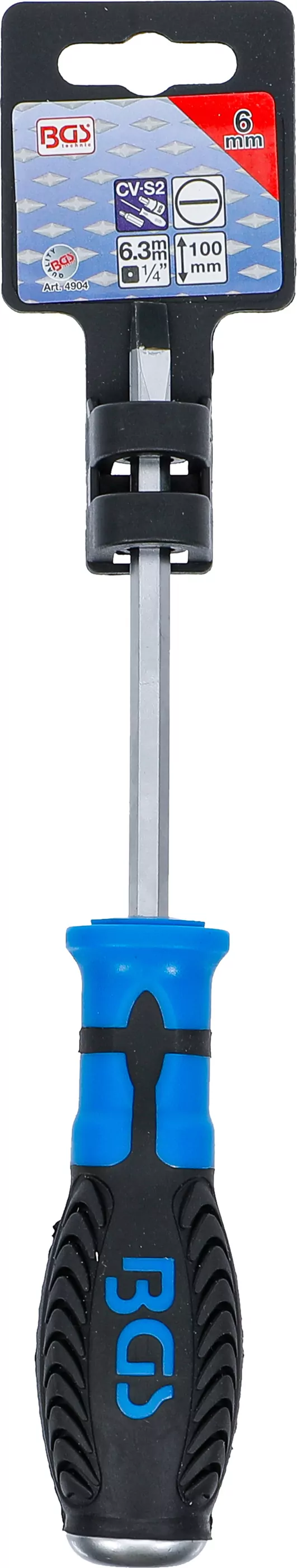 Schraubendreher | Schlitz 6 mm | Klingenlänge 100 mm