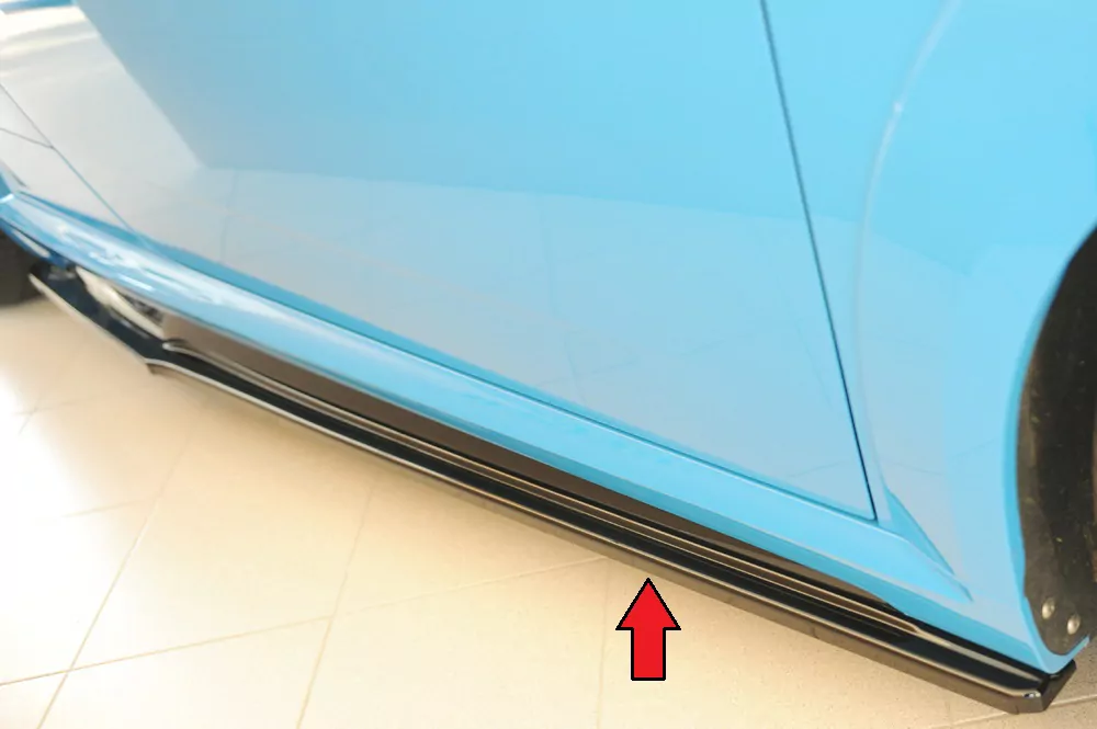 Rieger Seitenschweller rechts ansatz (ca. 19mm) glanz schwarz für Audi TT RS (8J/8J1-FV/8S) Coupé 09.18- (ab Facelift)