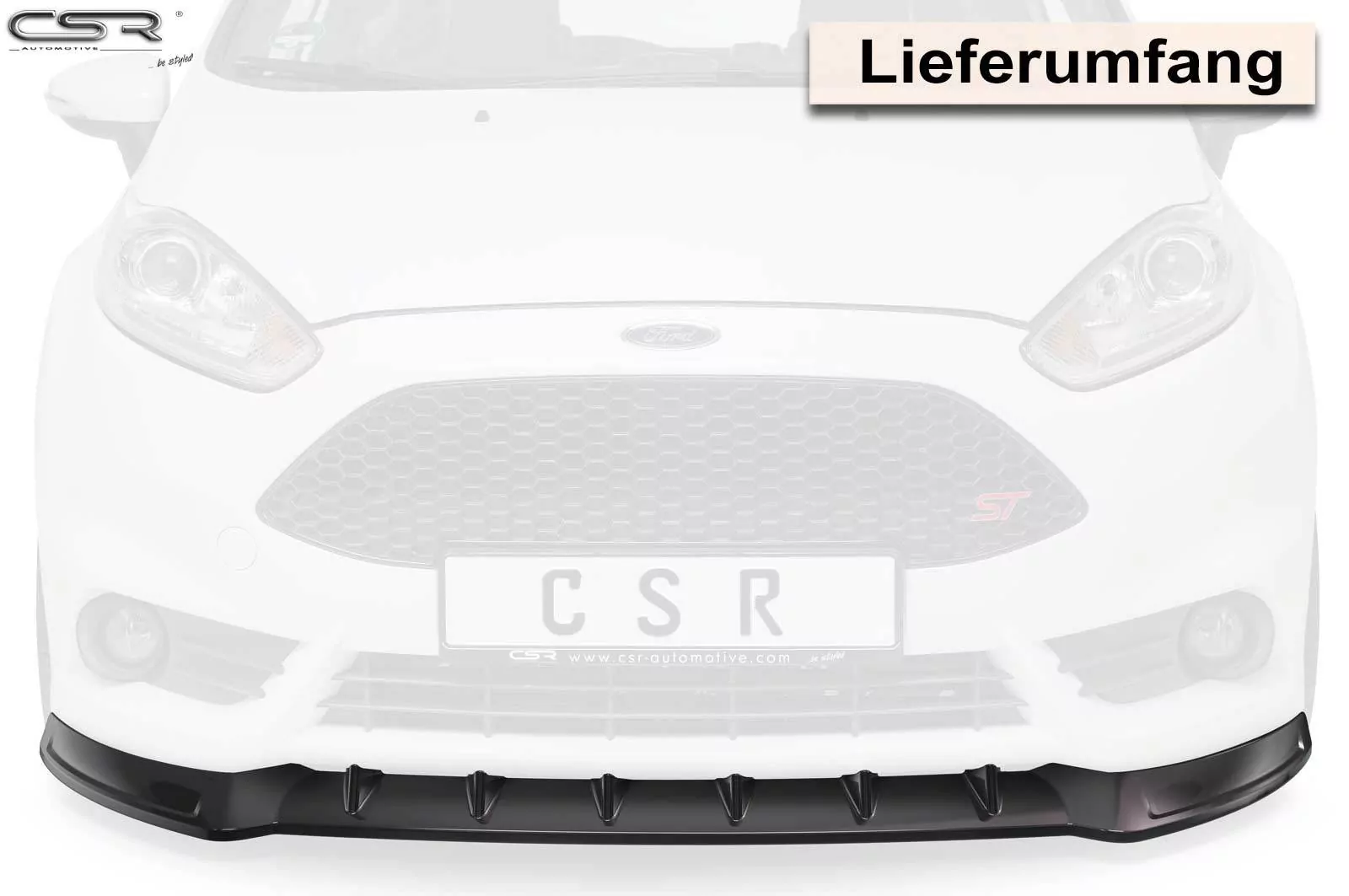 Cup-Spoilerlippe mit ABE für Ford Fiesta MK7 ST CSL351-M Carbon Look (matt)