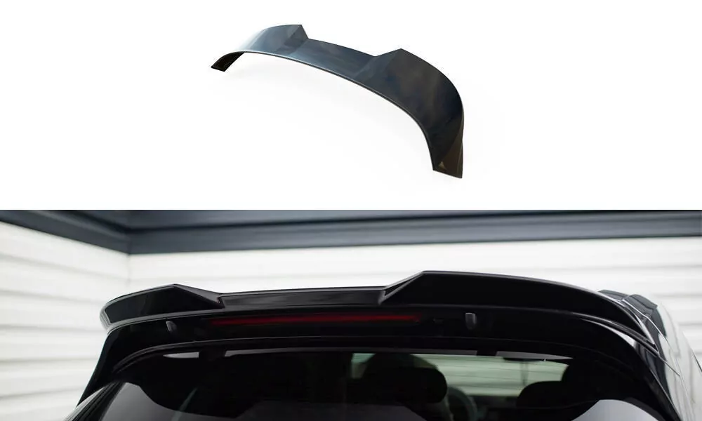 Spoiler CAP Für 3D Porsche Cayenne SUV Mk3 Facelift Schwarz Hochglanz