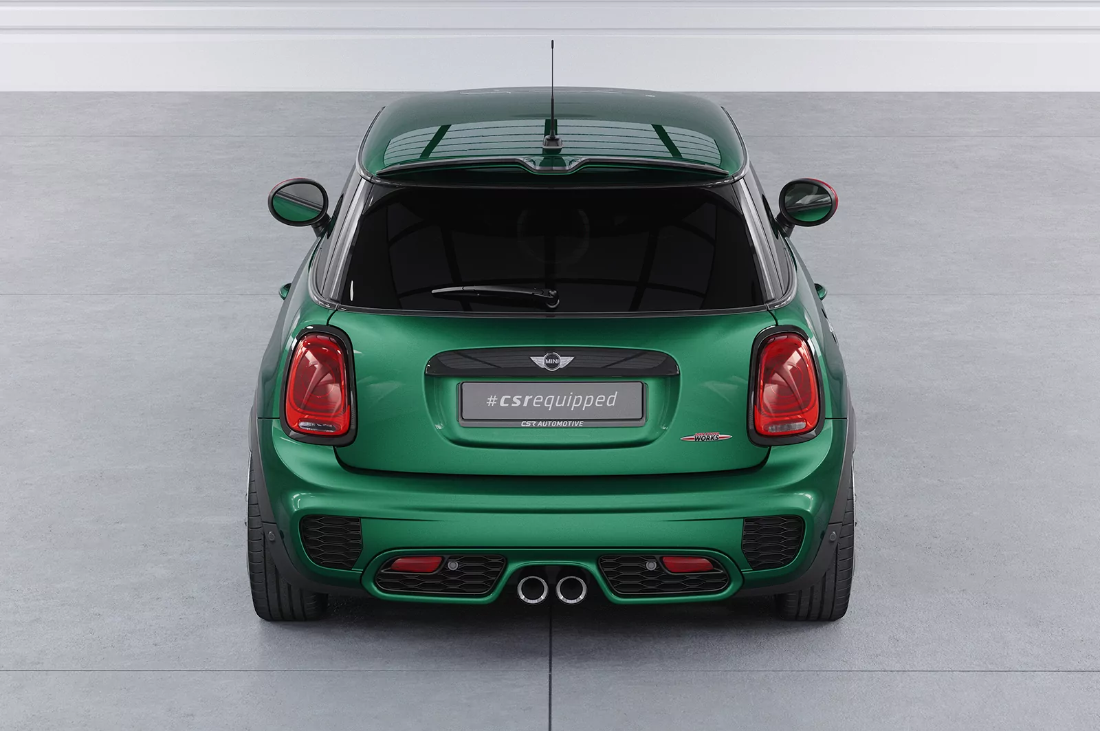 Heckflügel mit ABE für Mini F55 / F56 JCW / JCW-Trim HF946 Schwarz Strukturiert