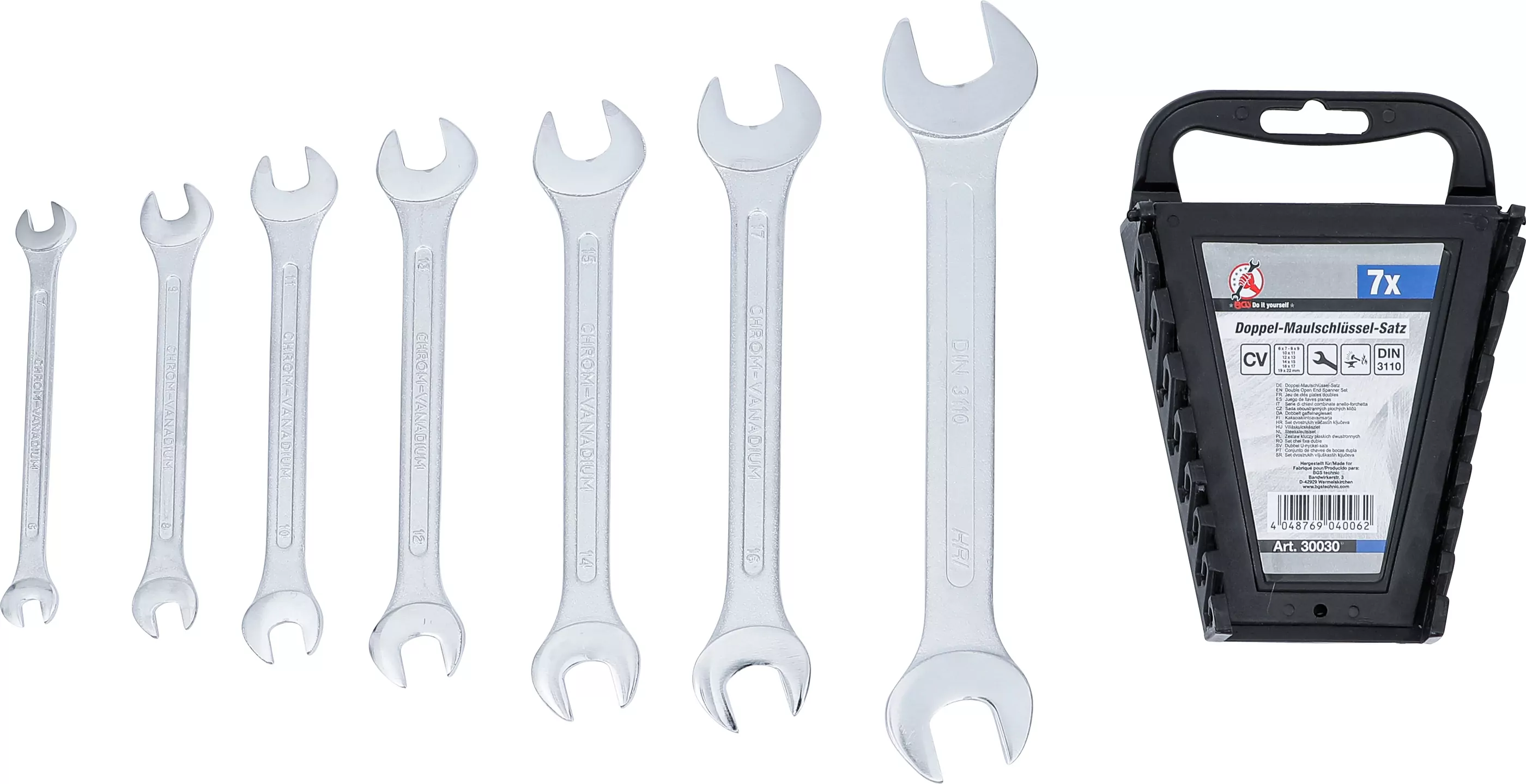 Doppel-Maulschlüssel-Satz | SW 6 x 7 - 19 x 22 mm | 7-tlg.