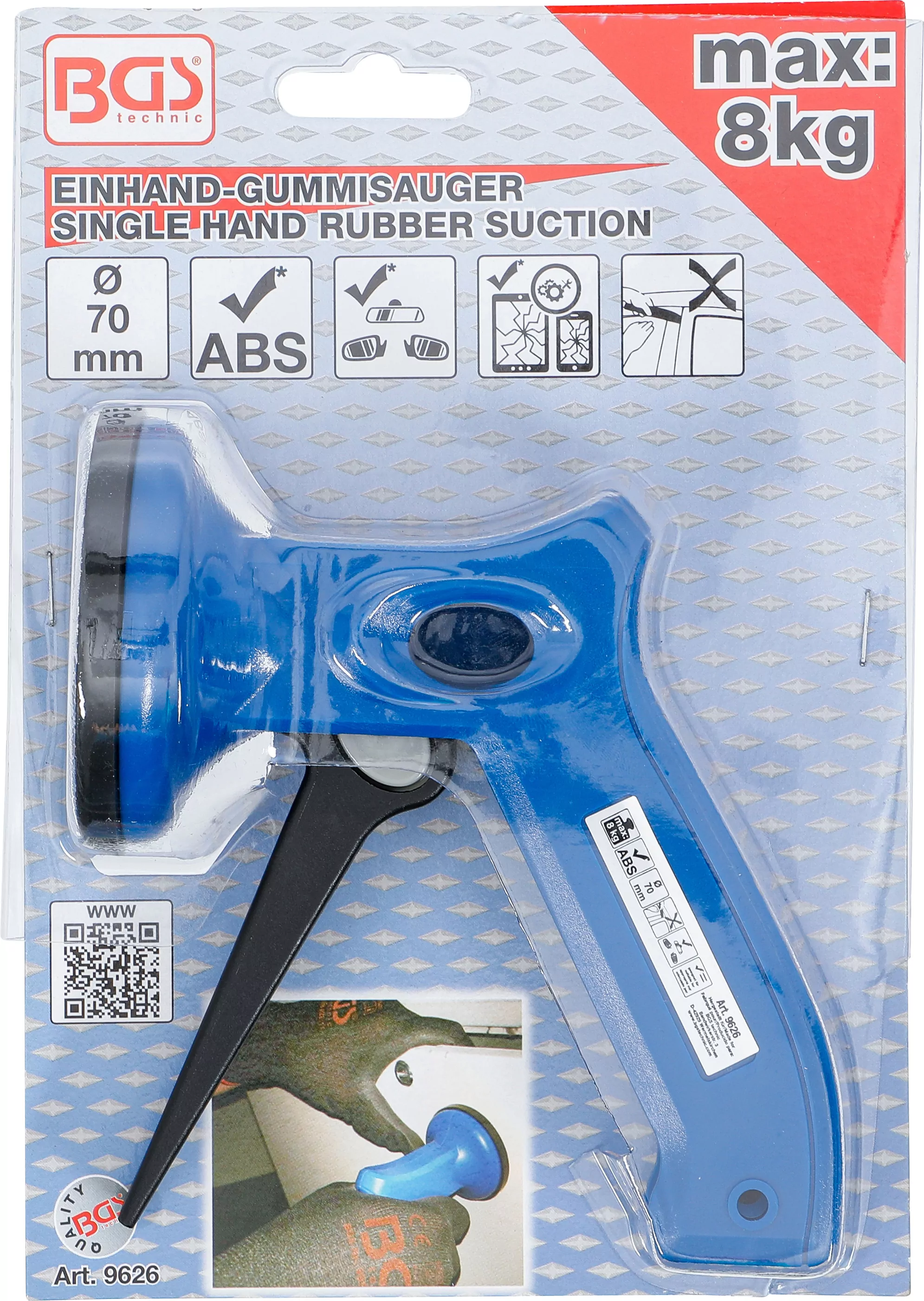 Einhand-Gummisauger | ABS | Ø 70 mm